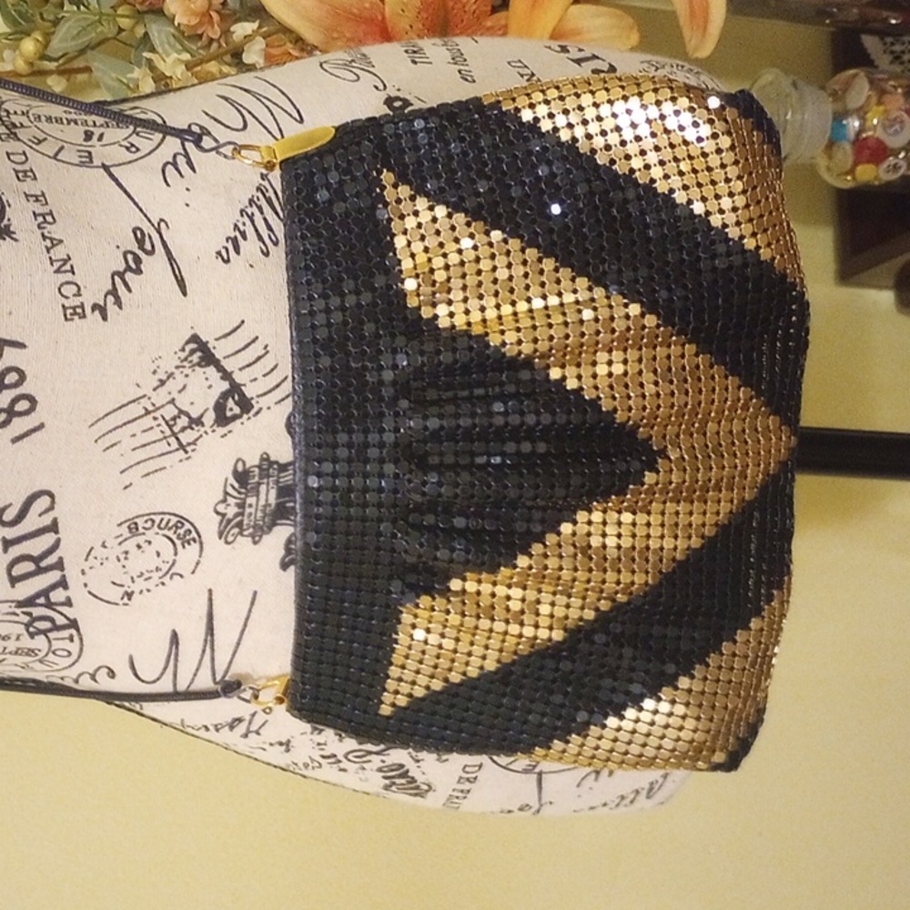 Vintage Brass Mesh Evening Bag